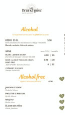 Menu La Brunchoise - Les alcools