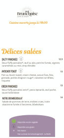 Menu La Brunchoise - Les délices  salées