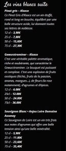 Menu Moon - Les vins blancs page 2