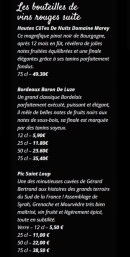 Menu Moon - Les bouteilles  de vins  rouges page 2