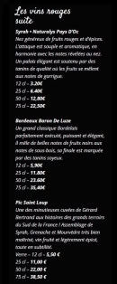 Menu Moon - Les vins  rouges page 2