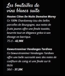 Menu Moon - Les bouteilles  de vins blancs suite