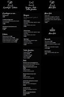 Menu Moon - Les entrées, burgers et menu kids,..