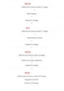 Menu Restaurant Notre Dame - Le menu du jour suite