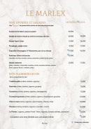 Carte et menu de Le Marlex à Marlenheim — Entrées et salades...