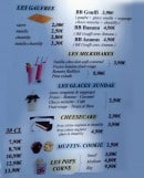 Menu BB Rocket - Les gaufres, les milkshakes,......