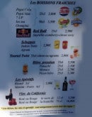 Menu BB Rocket - Les boissons fraîches, les bières pression,.....