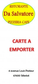Menu Da Salvatore - Carte à emporter