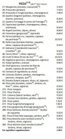 Menu Da Salvatore - Pizzas à emporter