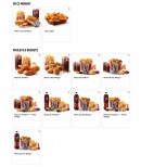 Menu KFC - Les poulets et buckets