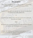 Menu La Vieille Tour - Les menus de saison
