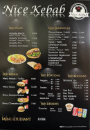 Menu Nice kebab - La carte