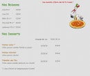 Menu Louis Pizzas - Les boissons et desserts