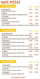 Carte et menu de La Marguerita à Lauterbourg — Les pizzas