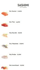 Menu Tokyo Sushi - Sashimi