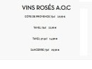 Menu Tokyo Sushi - Les vins  rosés