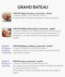 Menu Tokyo Sushi - Les grands bateaux