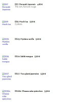 Menu Tokyo Sushi - Les desserts page 3