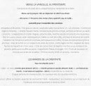 Menu Auberge Frankenbourg - Le menu La Vancelle et menu les mardis de la créativité