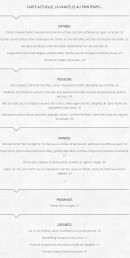 Menu Auberge Frankenbourg - Les entrées, plats, fromages et desserts
