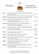 Carte et menu de Au Vieux Fournil à Gambsheim — Les pizzas creatives
