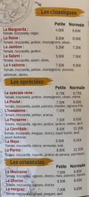 Carte et menu de Pizzeria la Marguerita à Beinheim — Les classiques, appréciées et orientales