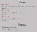 Menu La Casa des kneckes - Les menus et desserts