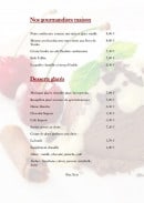 Menu Café de la harth - Les gourmandises et les desserts glacés 