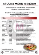 Menu Collis Martis - les pizzas