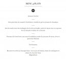 Menu JY's - Menu 4 plats