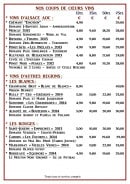 Menu L'Epicurien - Coups de coeur vins