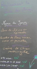 Menu La cour des Anges - Un exemple de menu