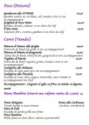 Menu La Storia - Les pissons, viandes et menu enfant