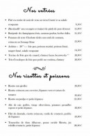 Menu Le 20ème - Les entrées, risottos et poissons