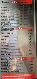 Menu Le Palace - Les sandwiches, paninis.....