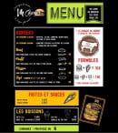 Menu M Burger - Les burgers, frites, sauces et boissons