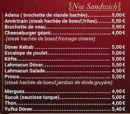Menu Meram - Les sandwichs