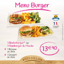 Menu Poulaillon - Menu burger à 13.9€