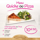 Menu Poulaillon - Menu quiche ou pizza à 10.5€