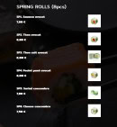 Menu Suki - Spring rolls