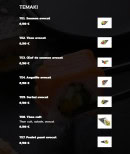 Menu Suki - Temaki