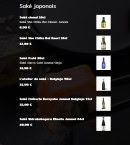 Menu Suki - Les sakés japonais