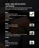Menu Suki - Les menus midi découverte