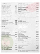 Menu Villa Romana - Les entrées, pates et viandes