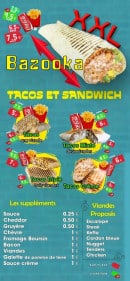 Menu Allo Tacos - Tacos et sandwichs