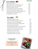 Menu Au 34 - Entrées et plats