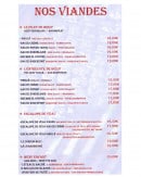 Menu Aux 3 paysans - Viandes