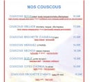 Menu Aux 3 paysans - Couscous