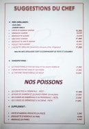 Menu Aux 3 paysans - Suggestion du chef et poissons