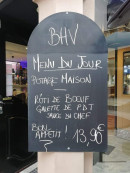 Carte et menu de Brasserie De L’hôtel De Ville à Mulhouse — Exemple de menu